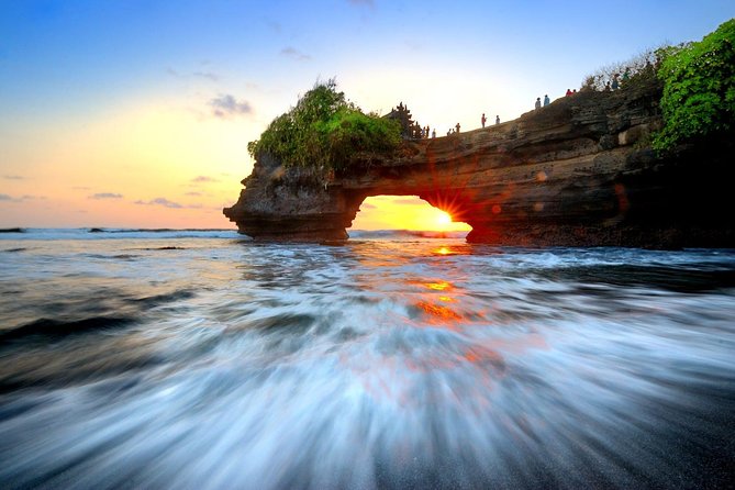 Tanah lot sunset is a great family attraction in Bali